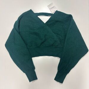Forever 21 green ribbed sweater